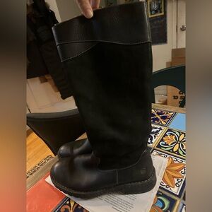 Born Mayall Tall Black Suede and Leather Riding Boots Equestrian
